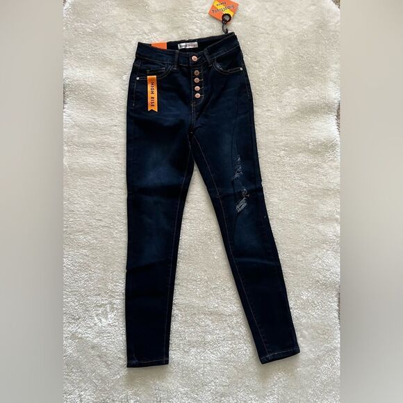 Simple Young Basics High Rise Curvy Skinny Ankle Lenght Jeans - Picture 4 of 7